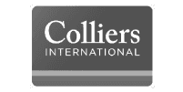 Logo von Colliers International in Schwarz und Weiß