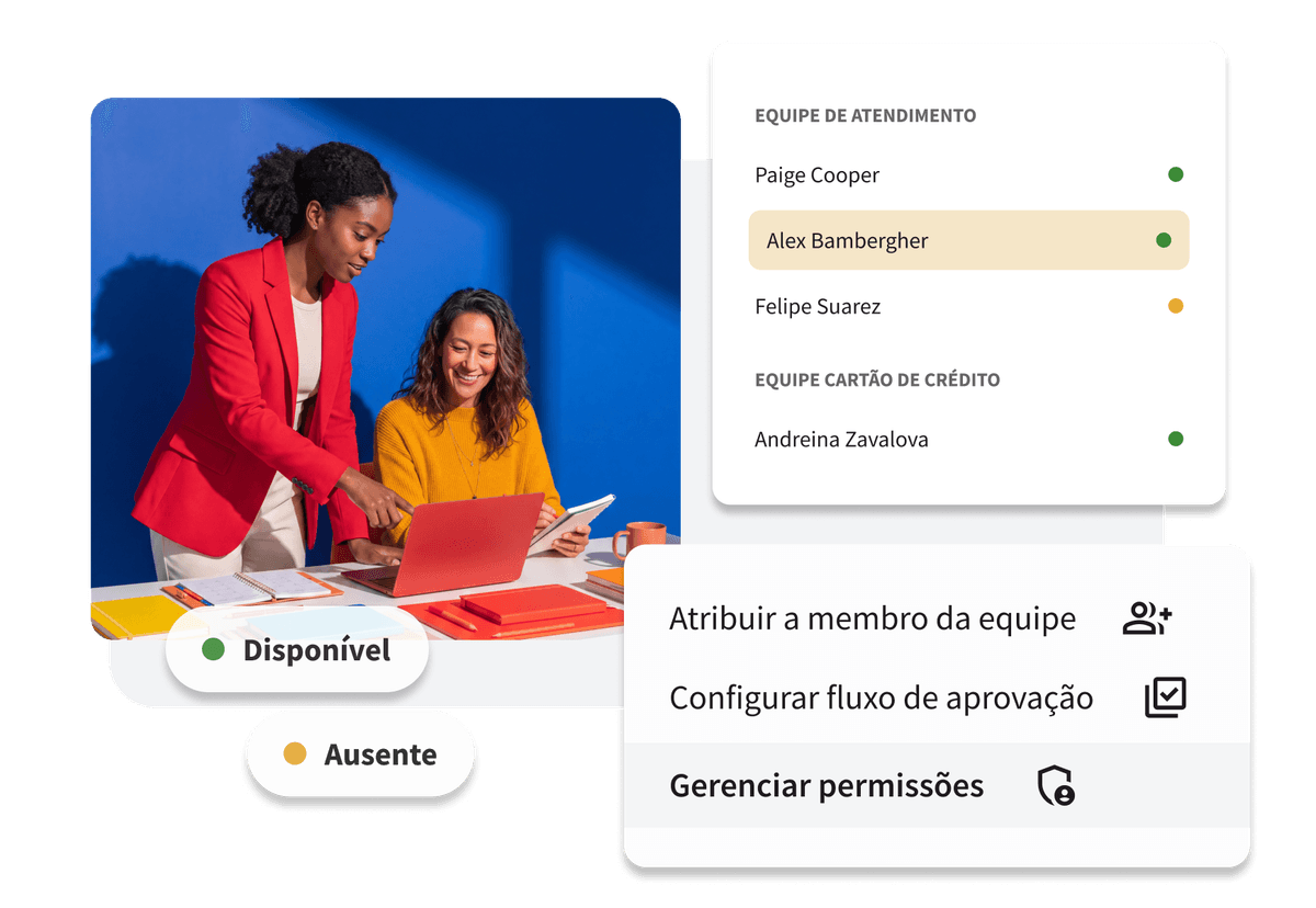 Caixa de entrada do Hootsuite com atribuições para equipes e prioridades