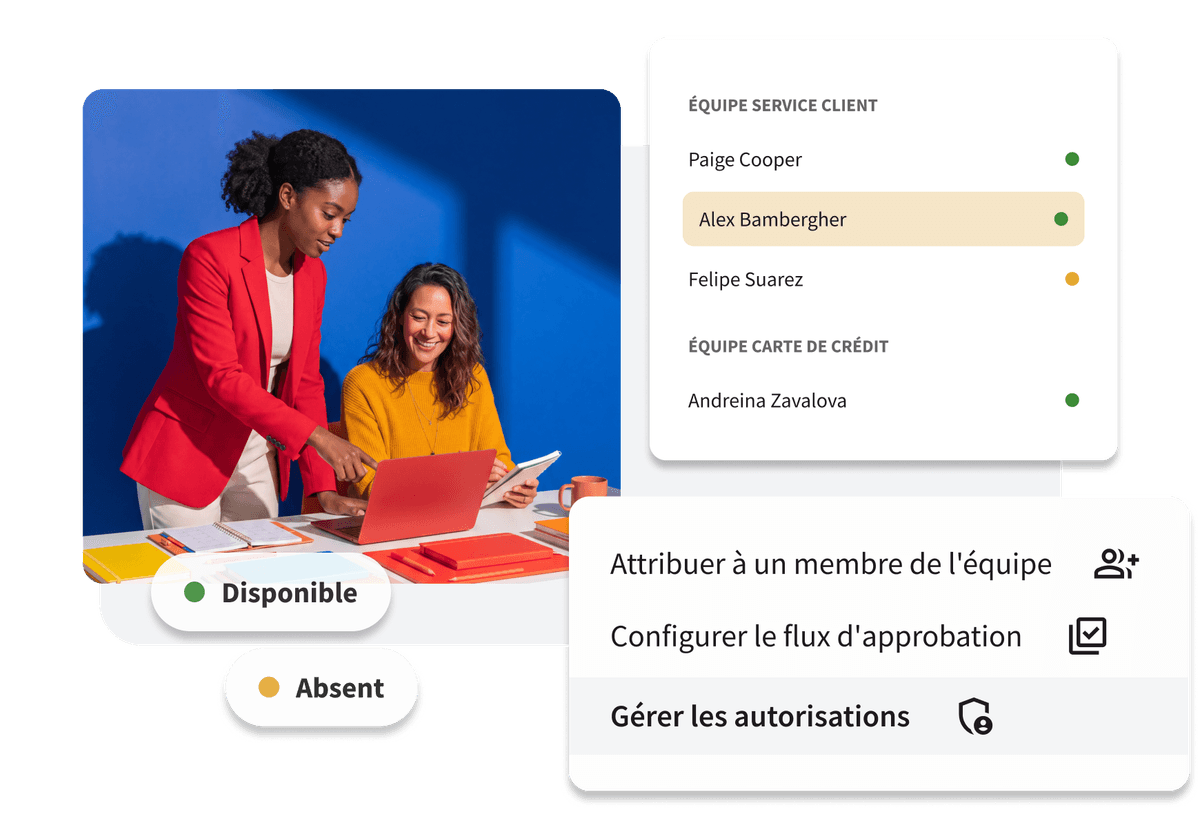 Hootsuite Inbox avec les affectations et les priorités de l'équipe