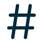 Hashtag-Symbol