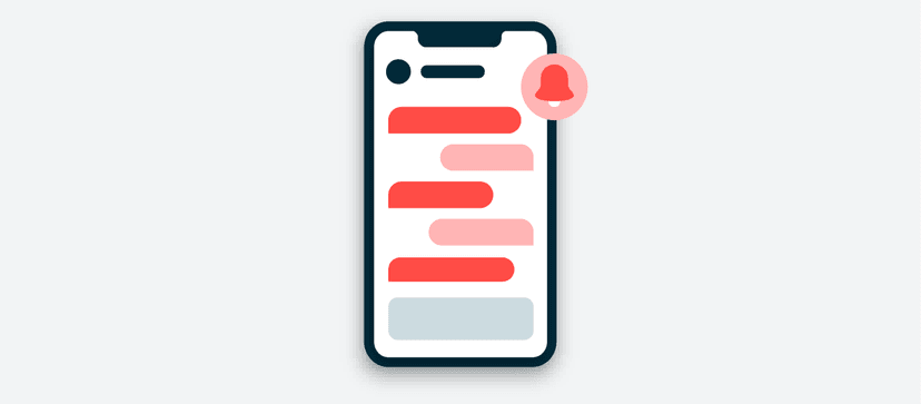 smartphone com alerta